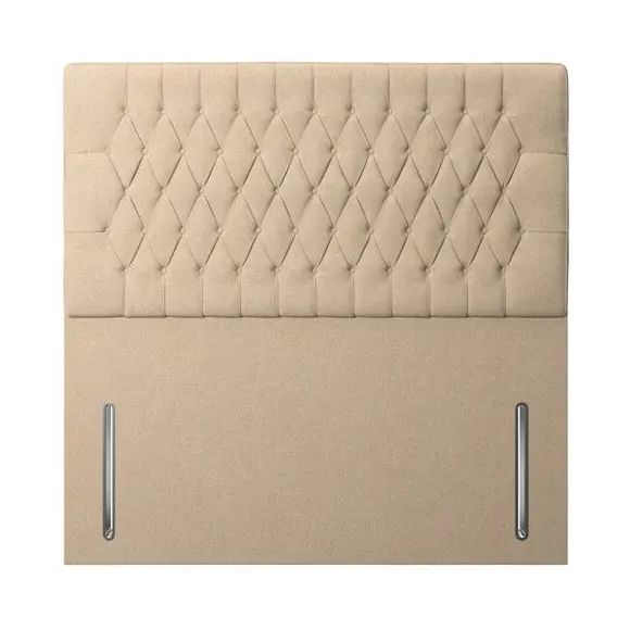Chesterfield Headboard Floor Standing - Natural, Tweed