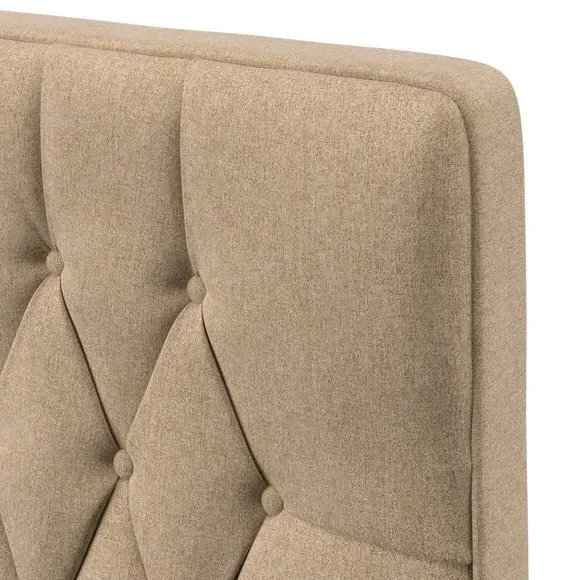 Chesterfield Headboard Floor Standing - Natural, Tweed