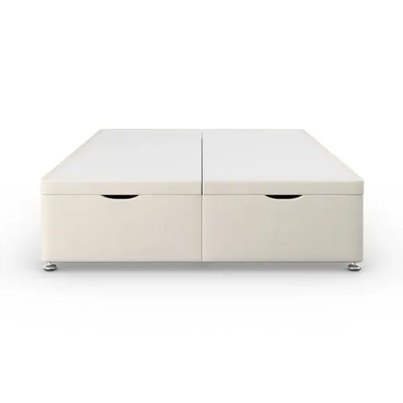 End Opening Ottoman Bed Frame - Cream, Chenille
