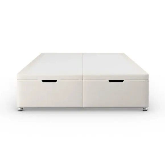 End Ottoman Bed Base with Storage - Cream, Linen