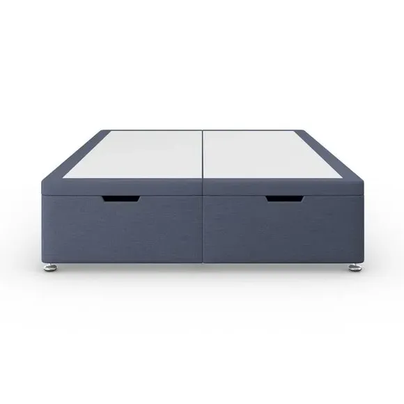 End Ottoman Bed Base with Storage - Navy, Linen