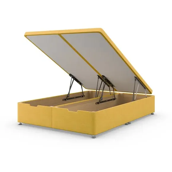 End Ottoman Bed Base with Storage - Ochre, Linen