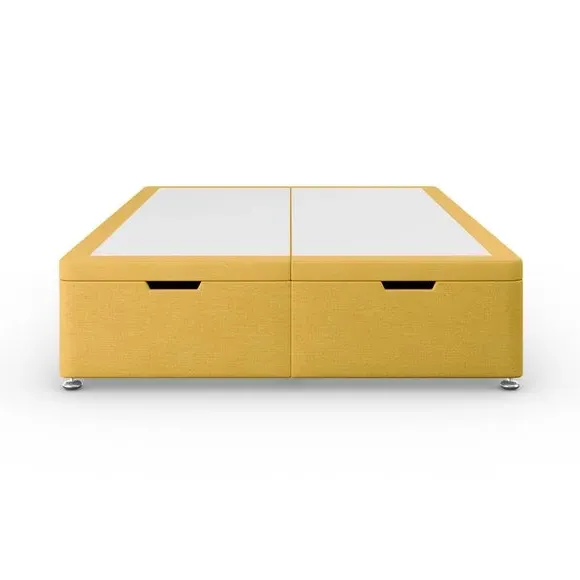 End Ottoman Bed Base with Storage - Ochre, Linen