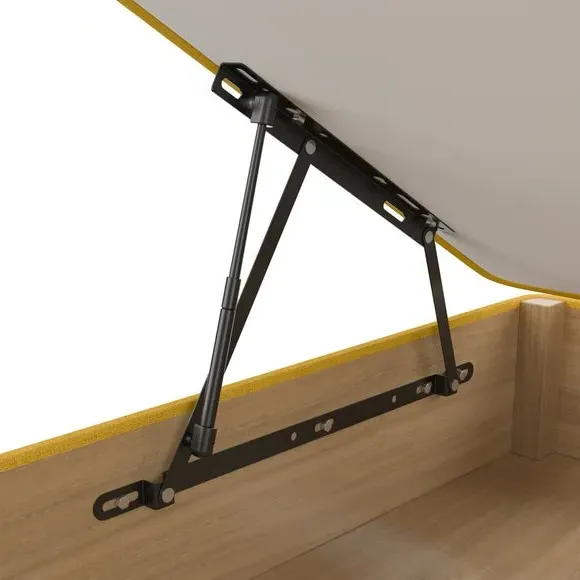 End Ottoman Bed Base with Storage - Ochre, Linen