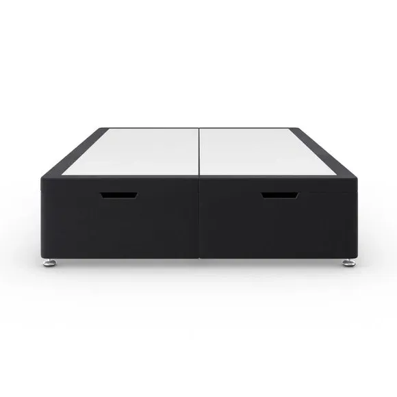 End Ottoman Bed Frame with Storage - Black, Velvet