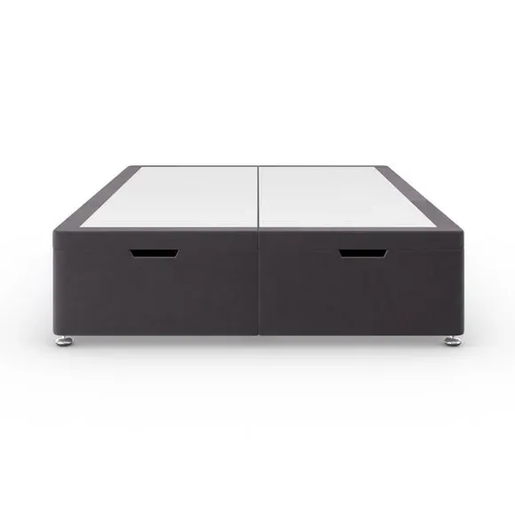 End Ottoman Bed Frame with Storage - Grey, Velvet