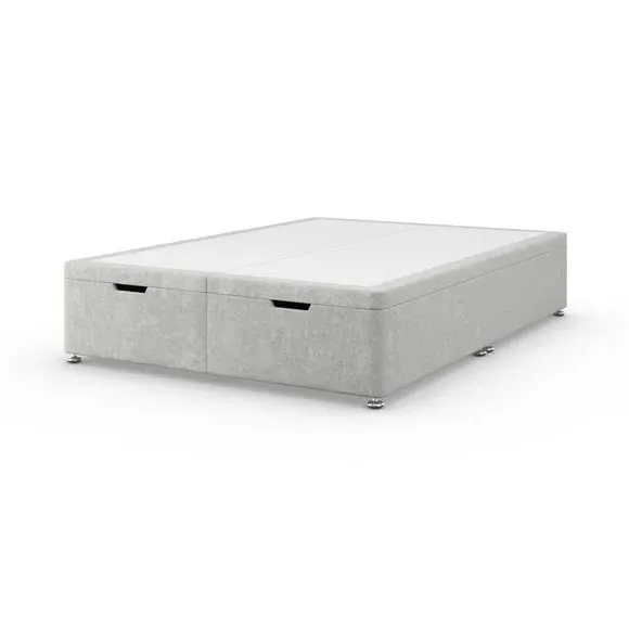 End Ottoman Bed Frame with Storage - Natural, Chenille