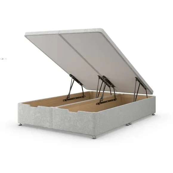 End Ottoman Bed Frame with Storage - Natural, Chenille