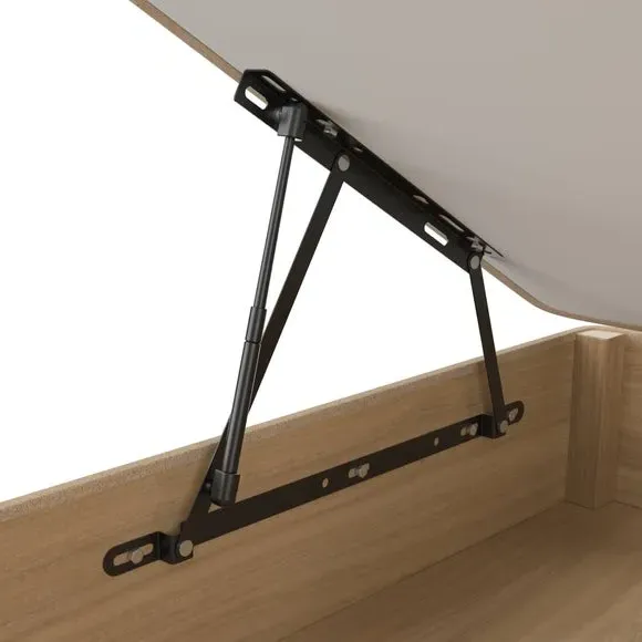 End Ottoman Bed Frame with Storage - Natural, Tweed