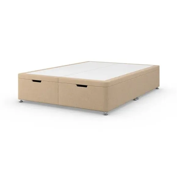 End Ottoman Bed Frame with Storage - Natural, Tweed