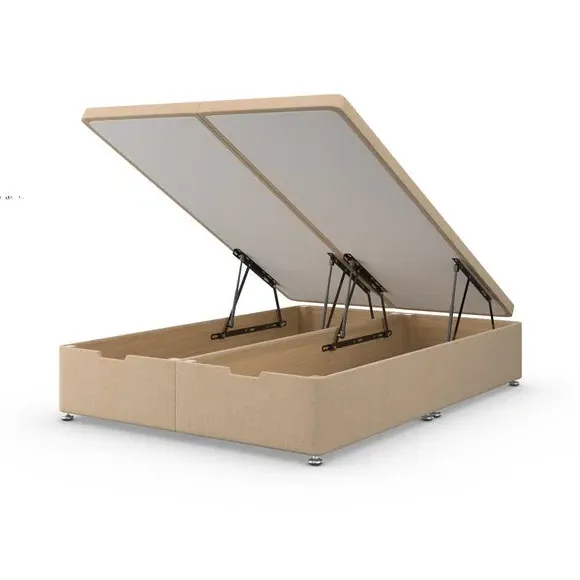 End Ottoman Bed Frame with Storage - Natural, Tweed