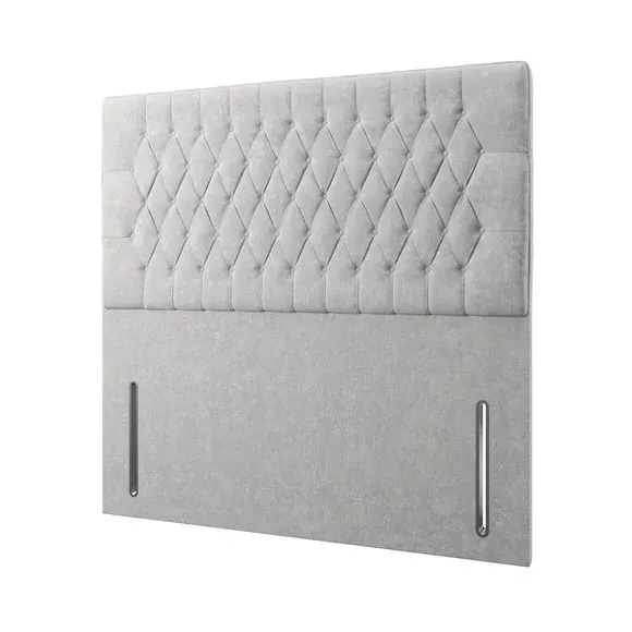 Floor Standing Chesterfield Headboard - Natural, Chenille