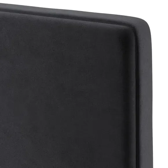 Floor Standing Headboard - Black, Velvet