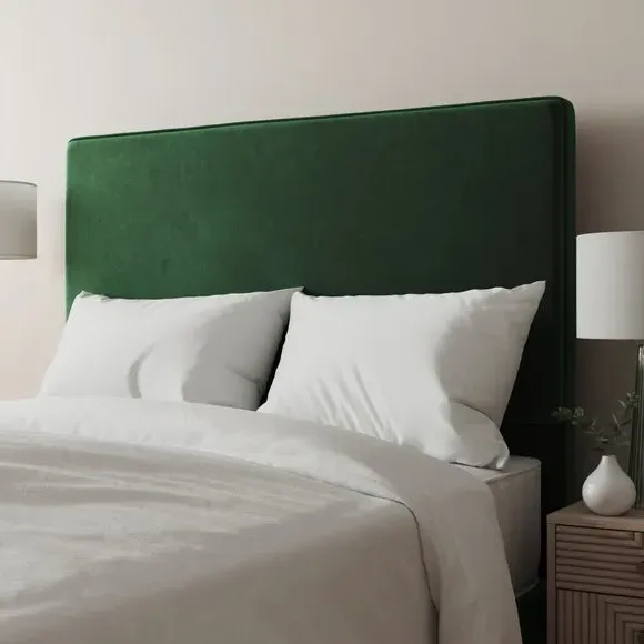 Floor Standing Headboard - Emerald, Velvet