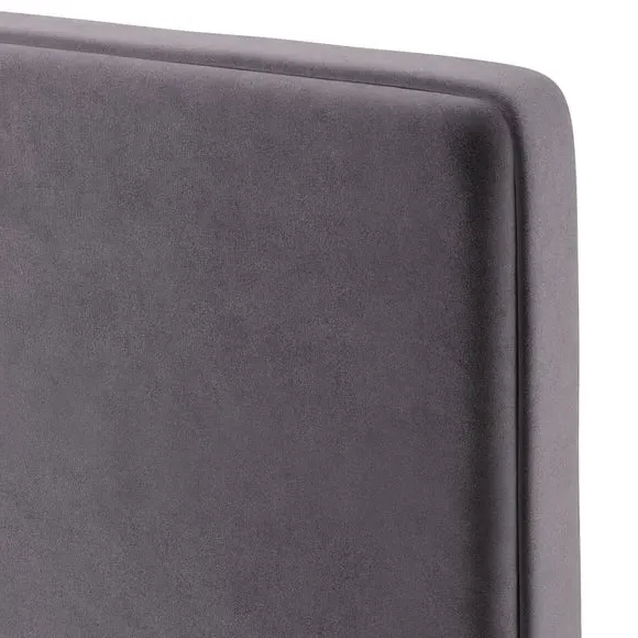 Floor Standing Headboard - Grey, Velvet
