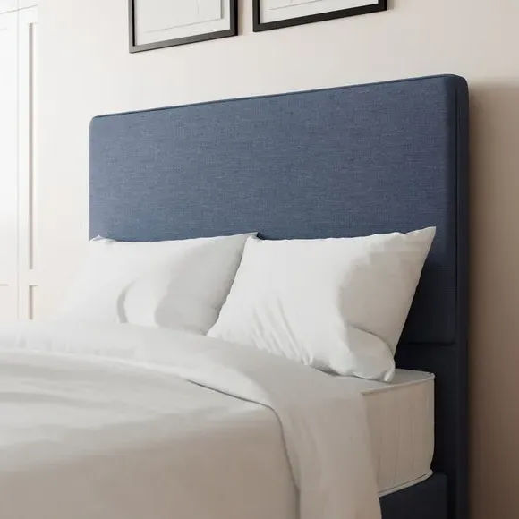 Floor Standing Headboard - Navy, Linen