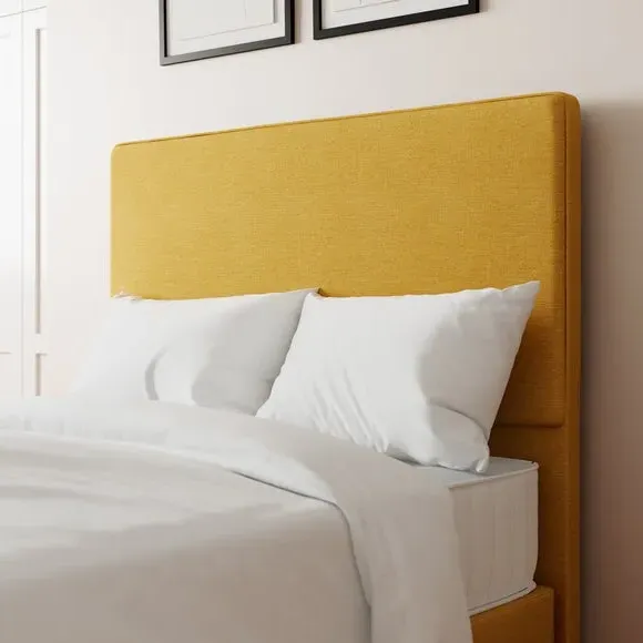 Floor Standing Headboard - Ochre, Linen
