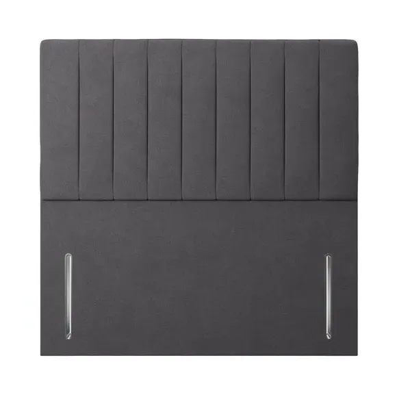 Floor Standing Headboard Vertical Stripe - Grey, Tweed