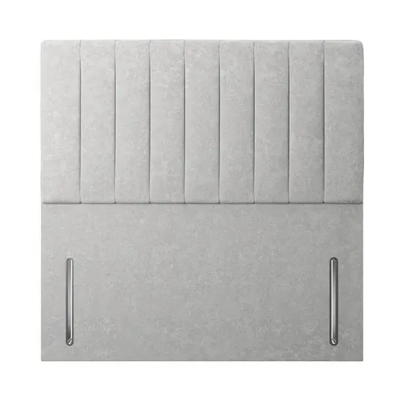 Floor Standing Headboard Vertical Stripe - Natural, Chenille