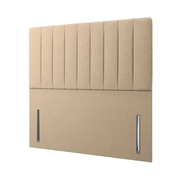 Floor Standing Headboard Vertical Stripe - Natural, Tweed