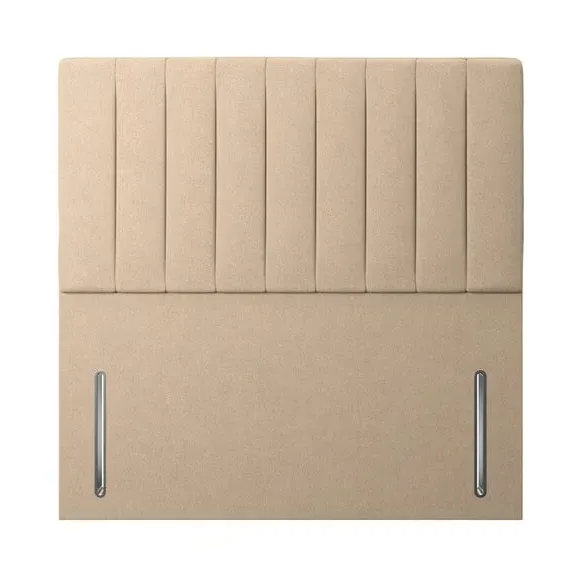 Floor Standing Headboard Vertical Stripe - Natural, Tweed