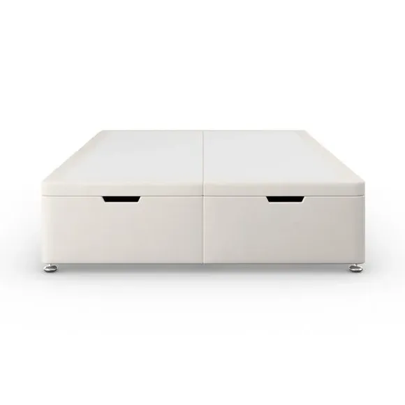King Size Ottoman Bed Base - Cream, Linen
