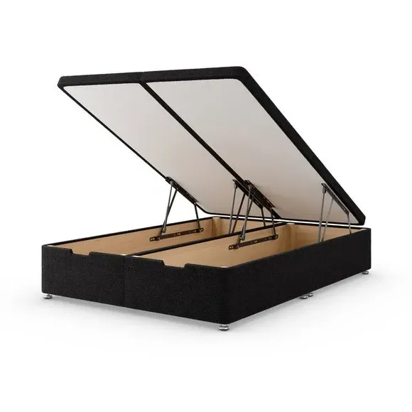 Ottoman Bed Frame with Storage - Black, Fabric