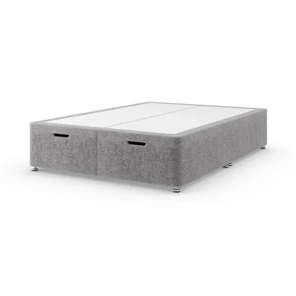 Ottoman Bed Frame with Storage - Grey, Fabric