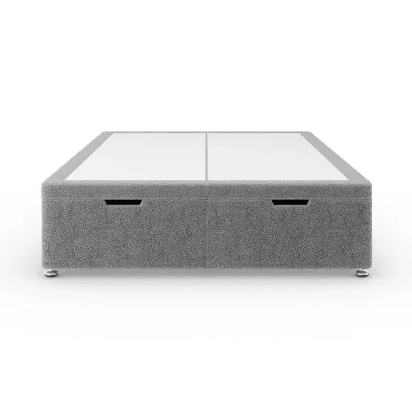 Ottoman Bed Frame with Storage - Grey, Fabric