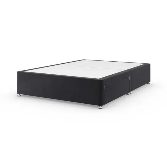 Platform Divan Base with Storage - Black, Velvet