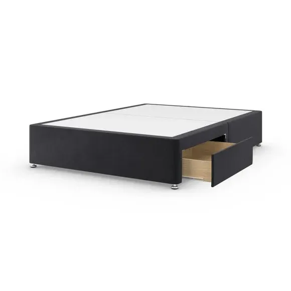 Platform Divan Base with Storage - Black, Velvet