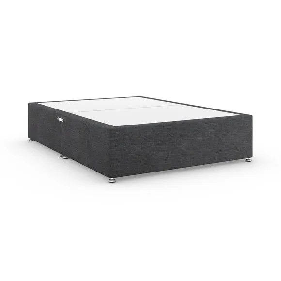 Platform Divan Base with Storage - Charcoal, Fabric