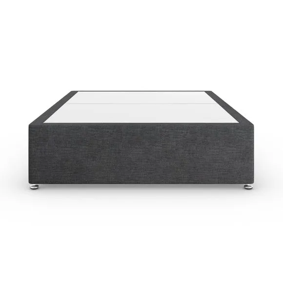 Platform Divan Base with Storage - Charcoal, Fabric