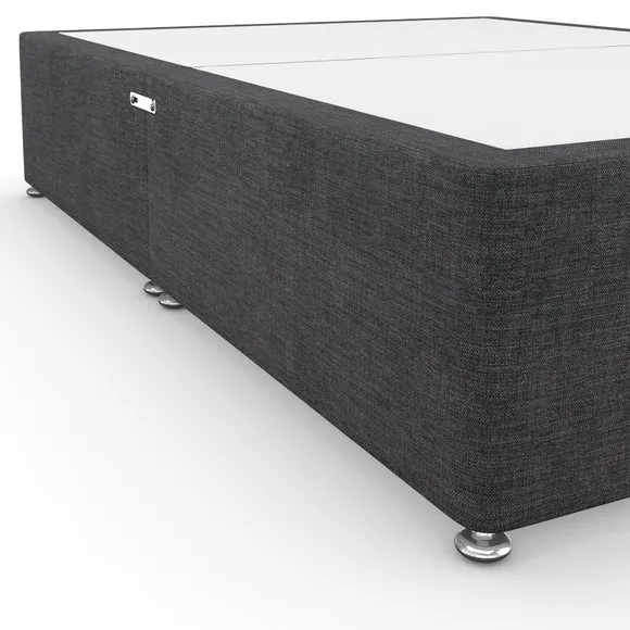 Platform Divan Base with Storage - Charcoal, Fabric