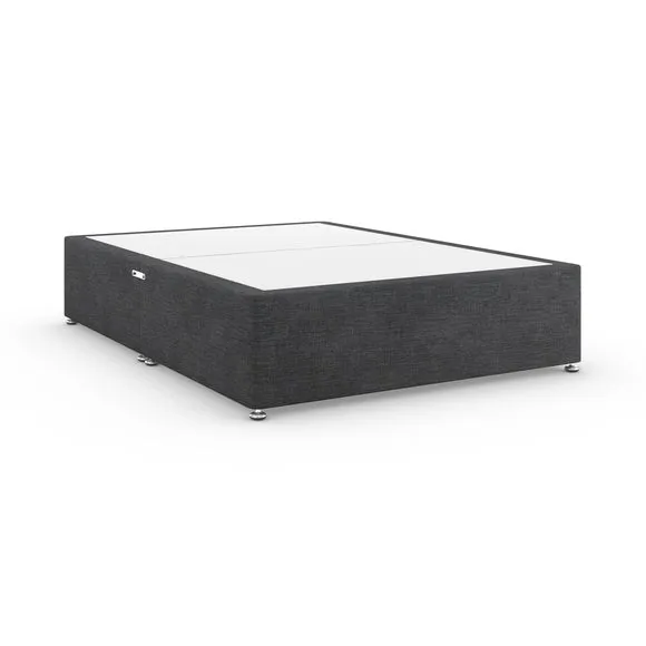 Platform Divan Base with Storage - Charcoal, Fabric