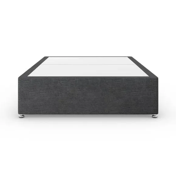 Platform Divan Base with Storage - Charcoal, Fabric