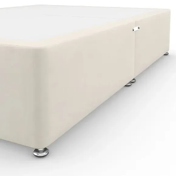 Platform Divan Base with Storage - Cream, Chenille