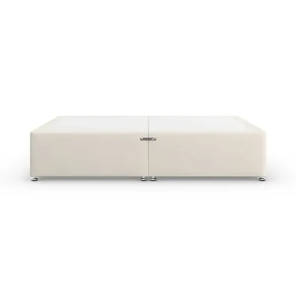 Platform Divan Base with Storage - Cream, Chenille