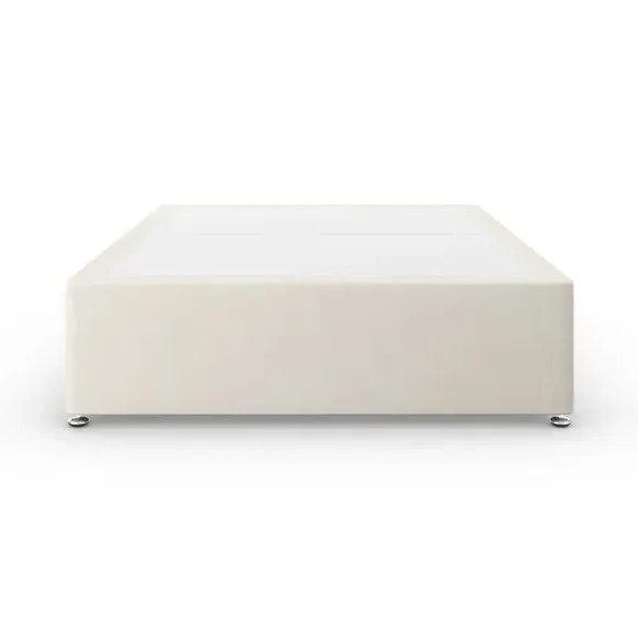 Platform Divan Base with Storage - Cream, Chenille