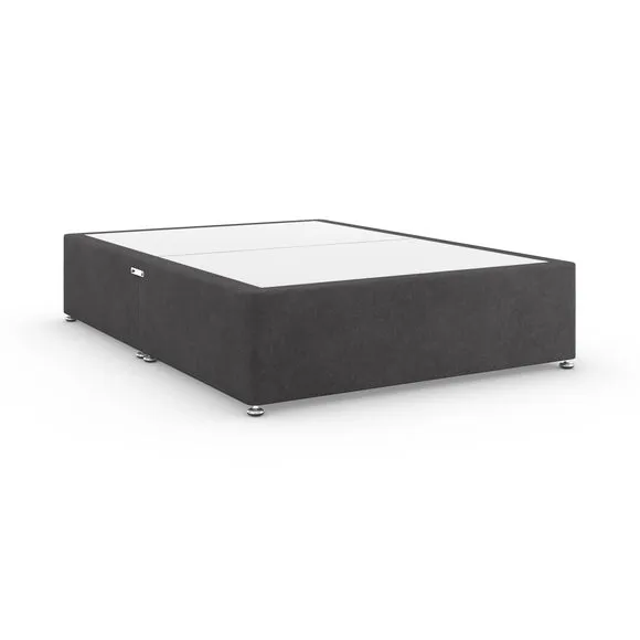 Platform Divan Base with Storage - Dark Grey, Chenille