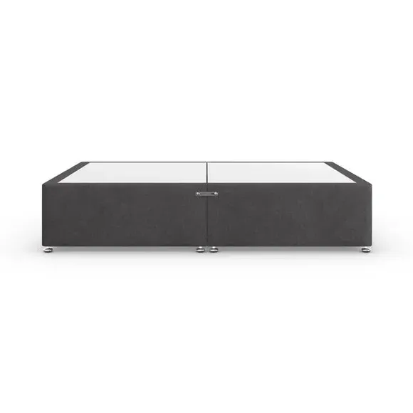 Platform Divan Base with Storage - Dark Grey, Chenille