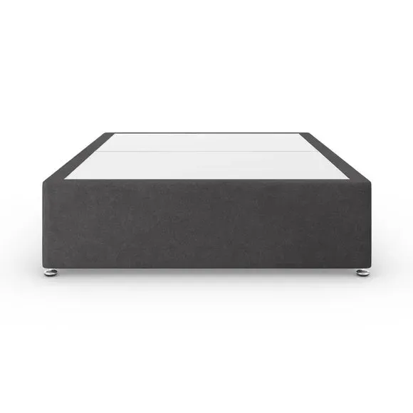 Platform Divan Base with Storage - Dark Grey, Chenille