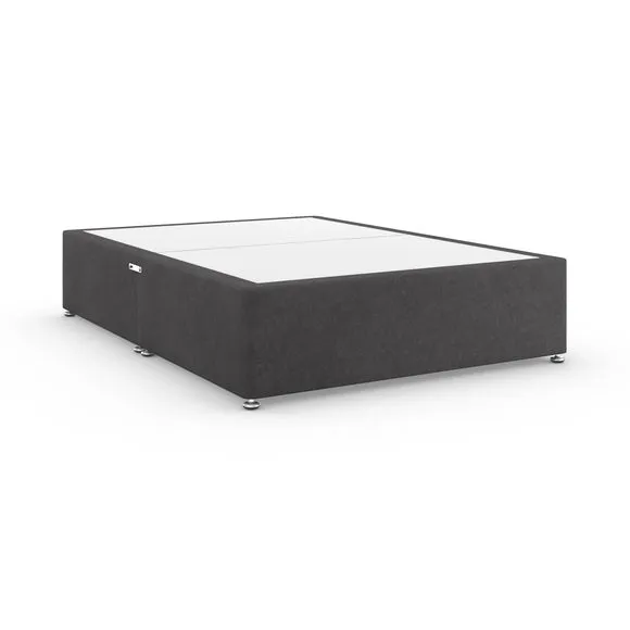 Platform Divan Base with Storage - Dark Grey, Chenille