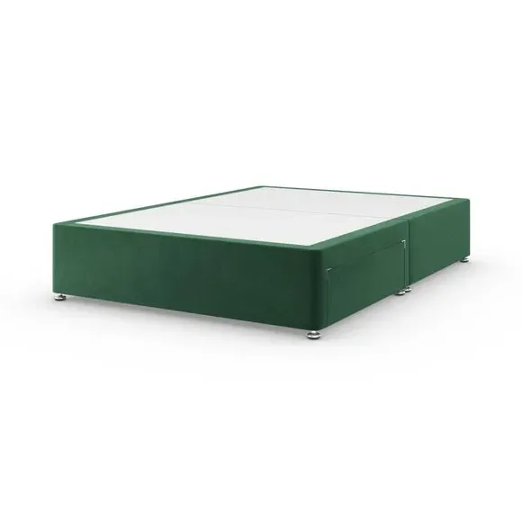 Platform Divan Base with Storage - Emerald, Velvet