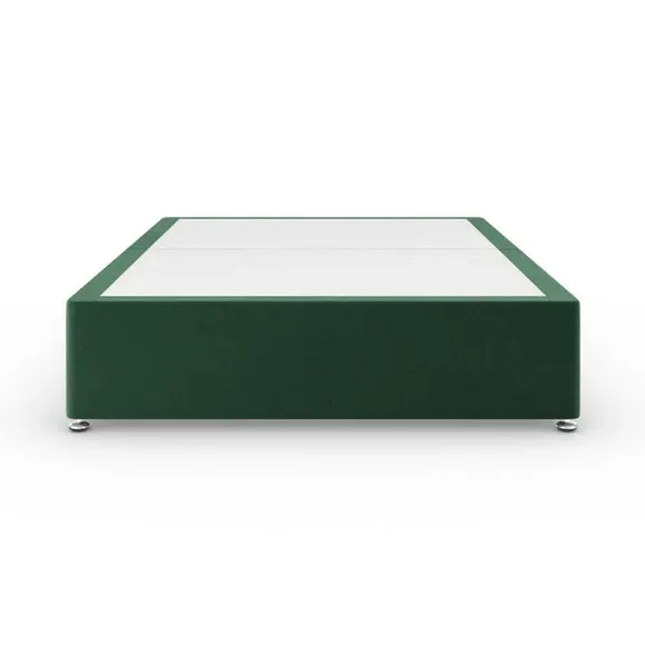 Platform Divan Base with Storage - Emerald, Velvet