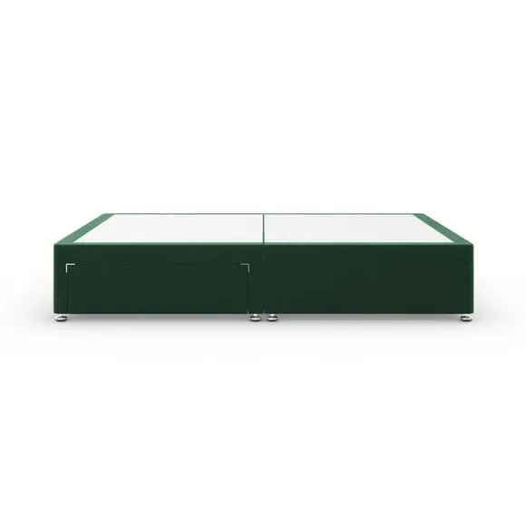 Platform Divan Base with Storage - Emerald, Velvet