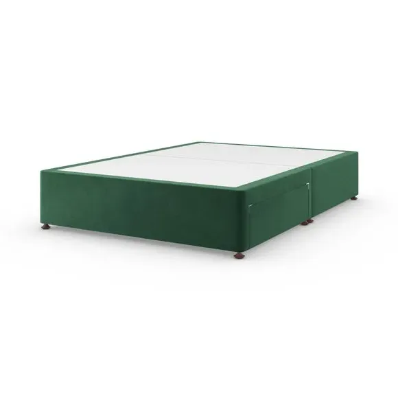 Platform Divan Base with Storage - Emerald, Velvet
