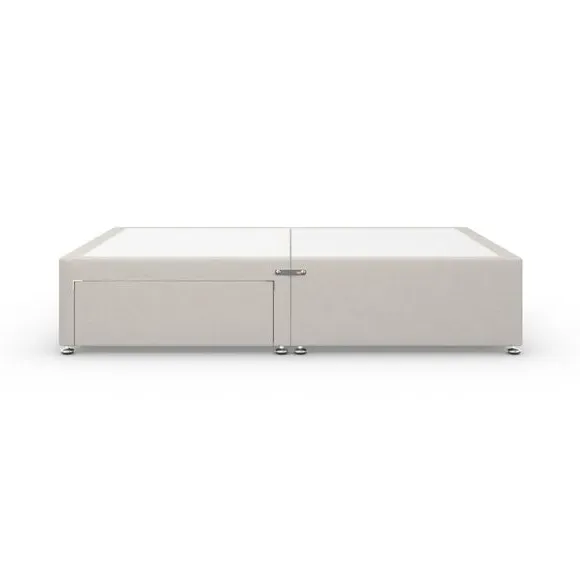 Platform Divan Base with Storage - Grey, Fabric
