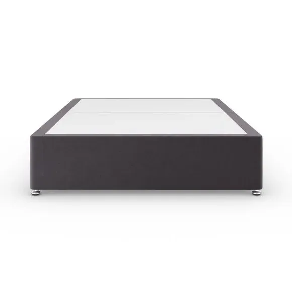 Platform Divan Base with Storage - Grey, Velvet