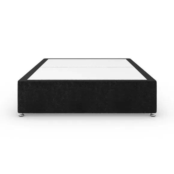 Platform Top Divan Base - Black, Teddy Fabric